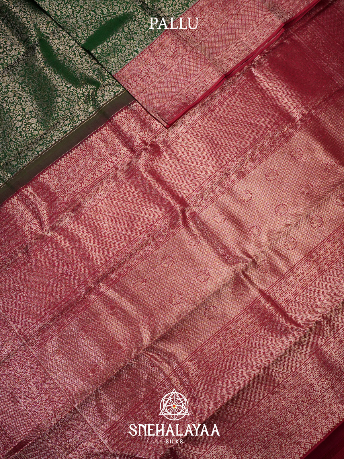 Forest Green Kanjivaram Silk Saree