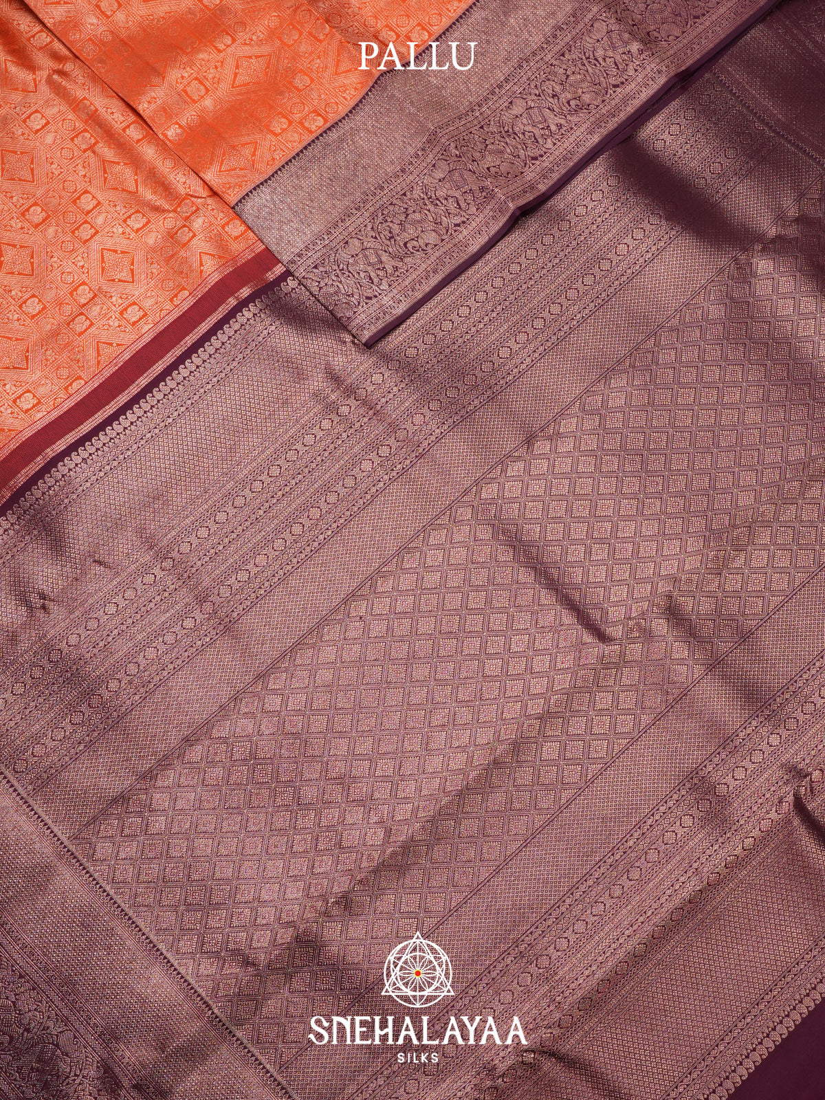 Orange Kanjivaram Silk Saree