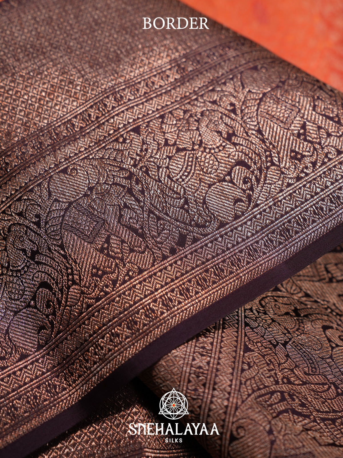 Orange Kanjivaram Silk Saree