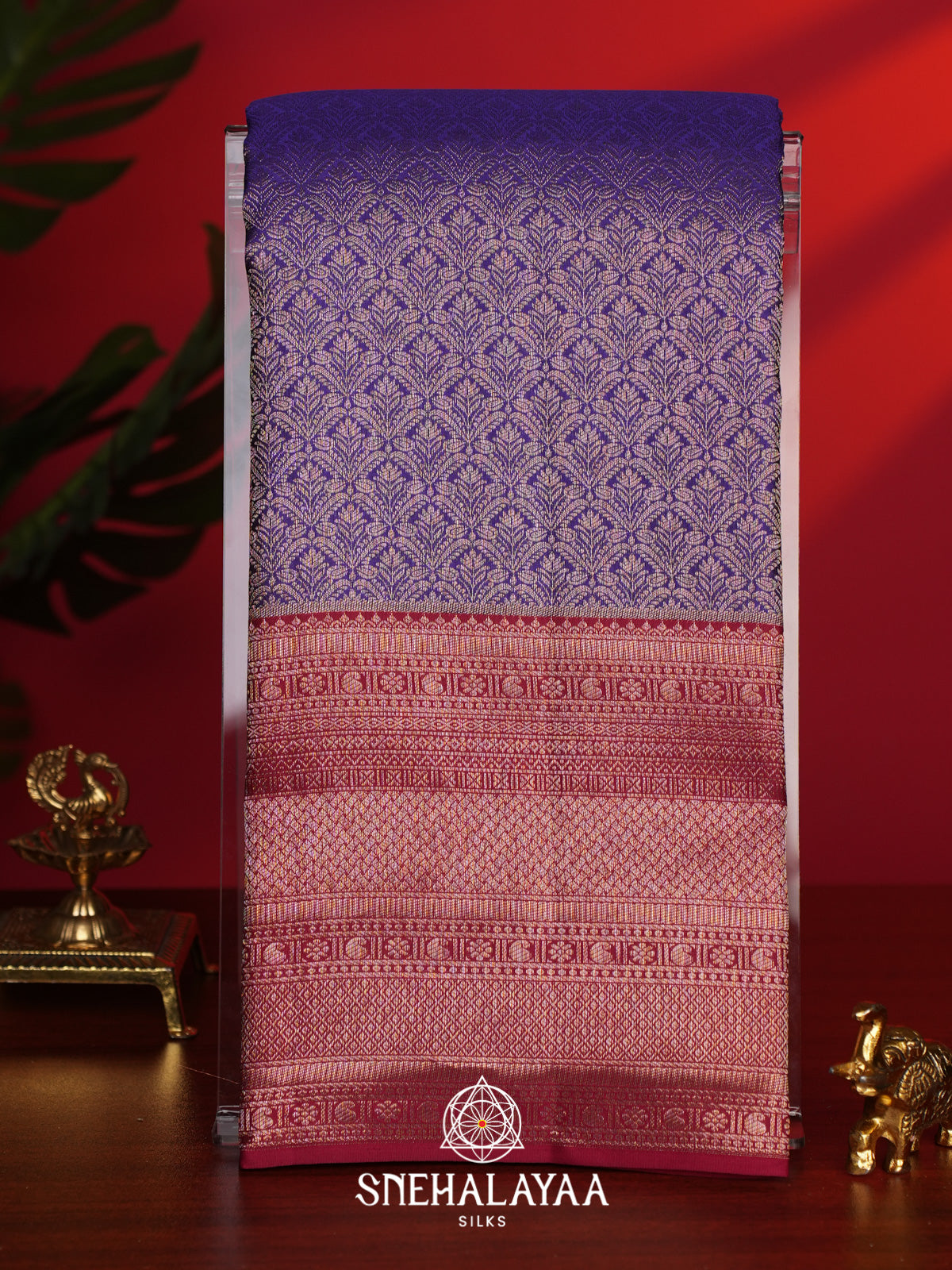 Purple Kanjivaram Silk Saree