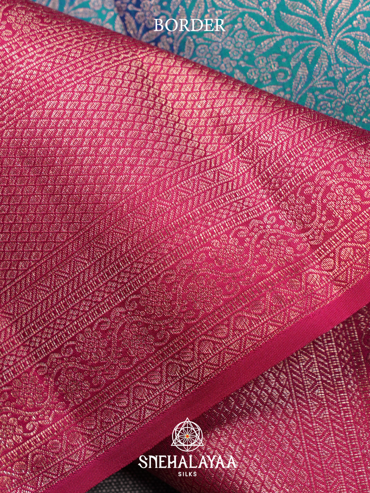 Teal Blue Kanjivaram Silk Saree