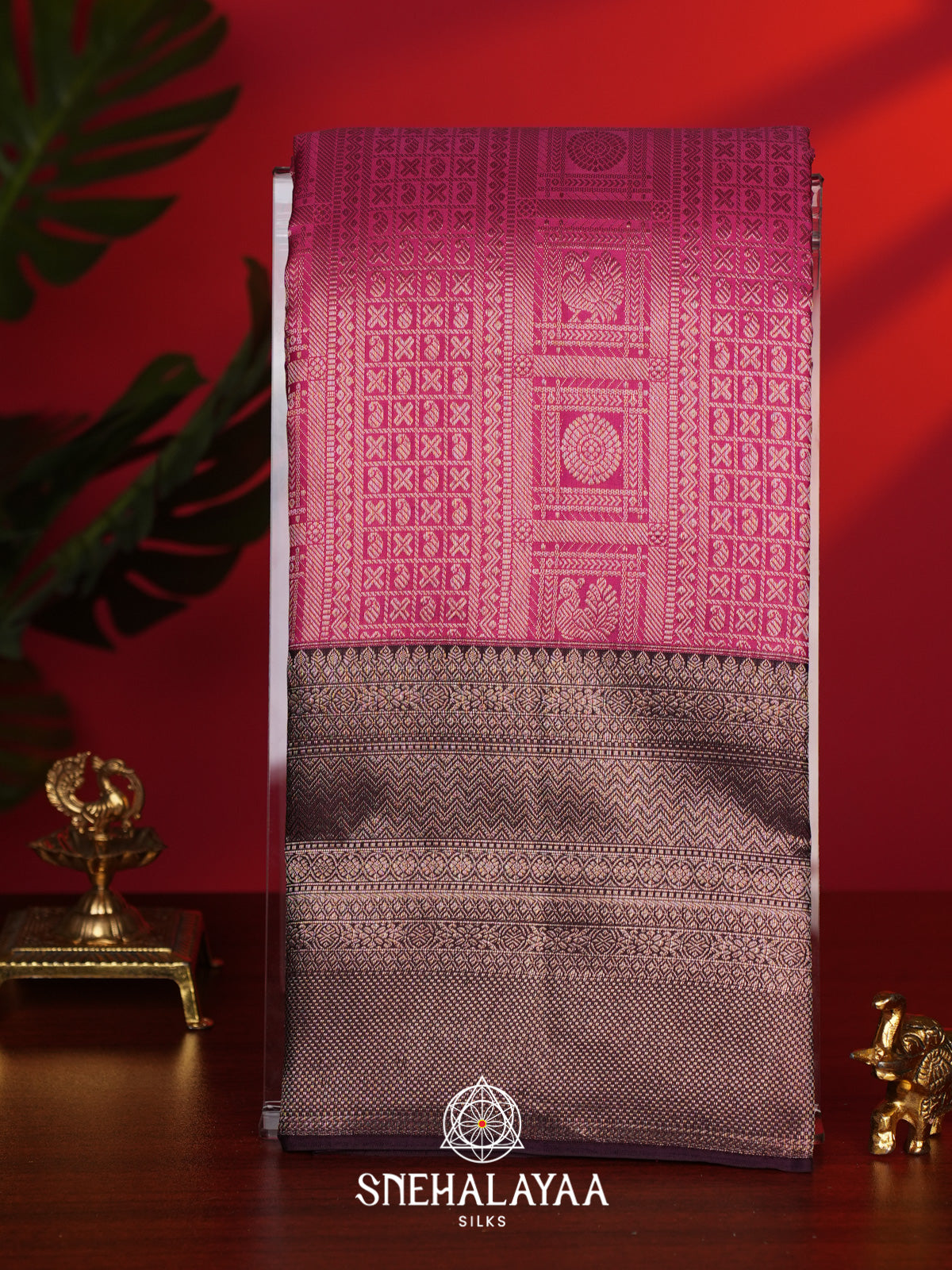 Pink Kanjivaram Silk Saree