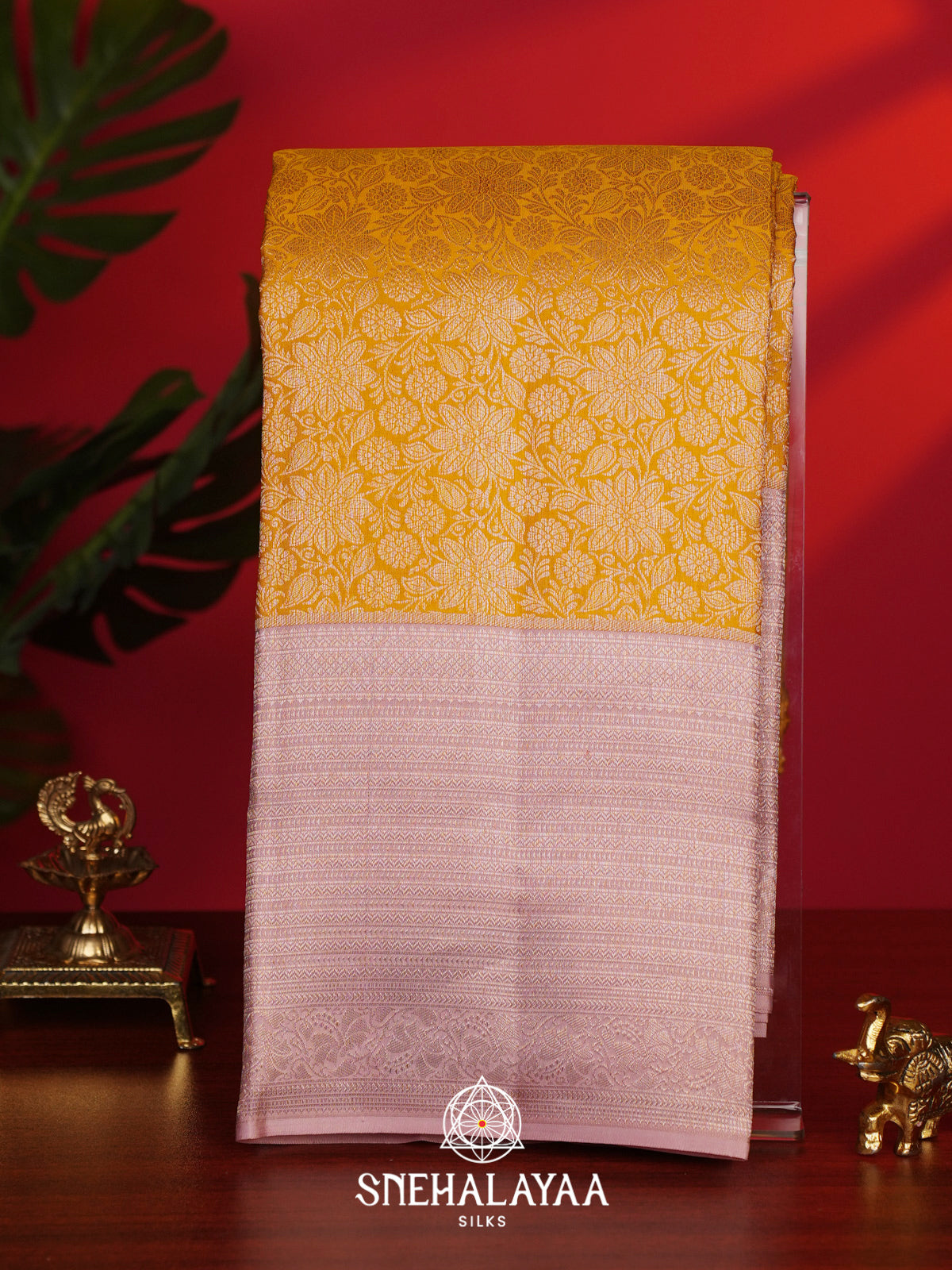 Yellow Kanjivaram Silk Saree