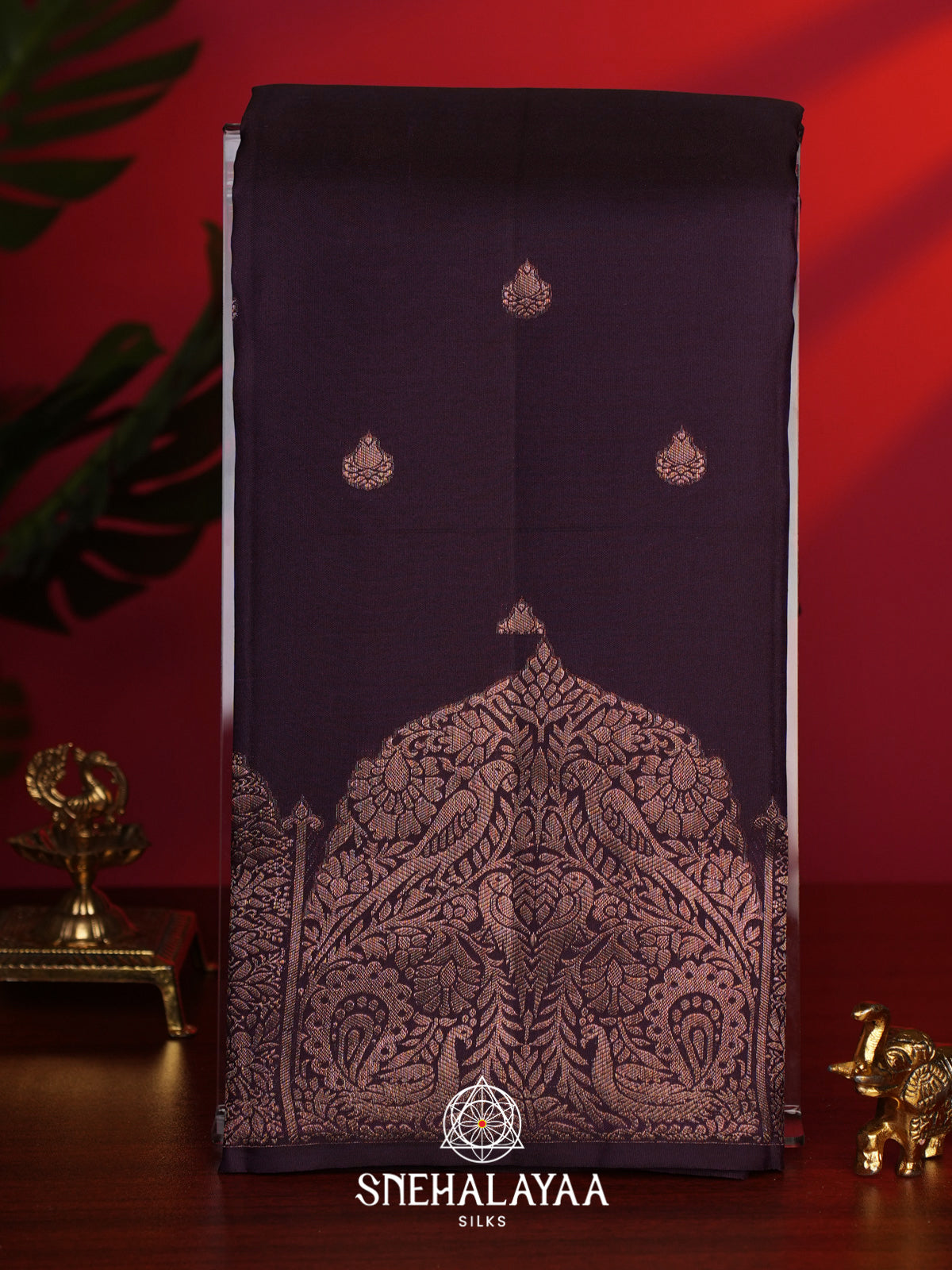 Coffee Brown Kanjivaram Silk Saree