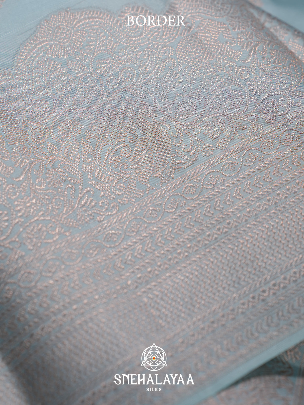 Pale Blue Kanjivaram Silk Saree