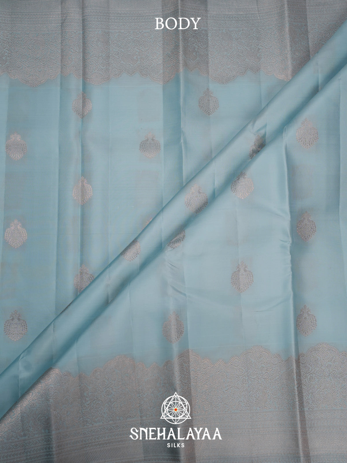 Pale Blue Kanjivaram Silk Saree