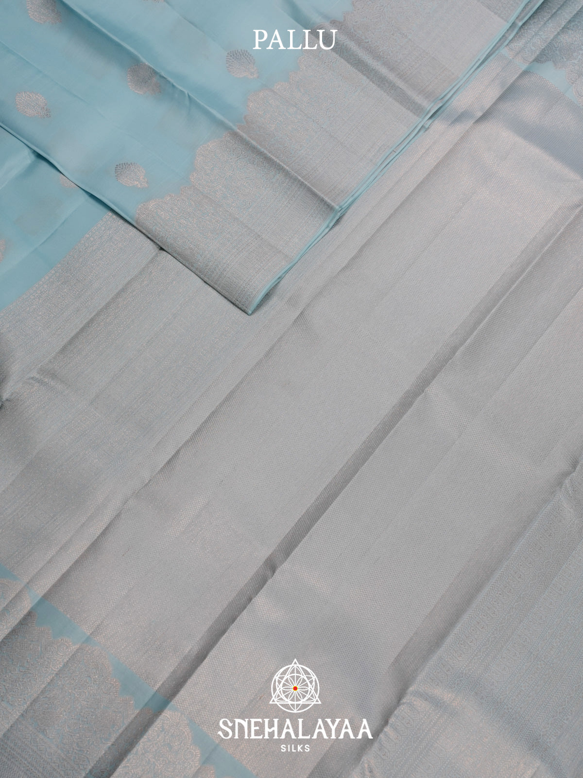 Pale Blue Kanjivaram Silk Saree