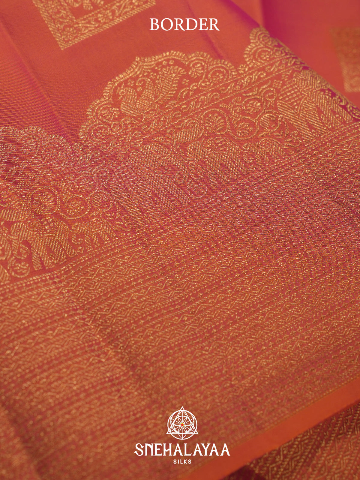 Orange Kanjivaram Silk Saree