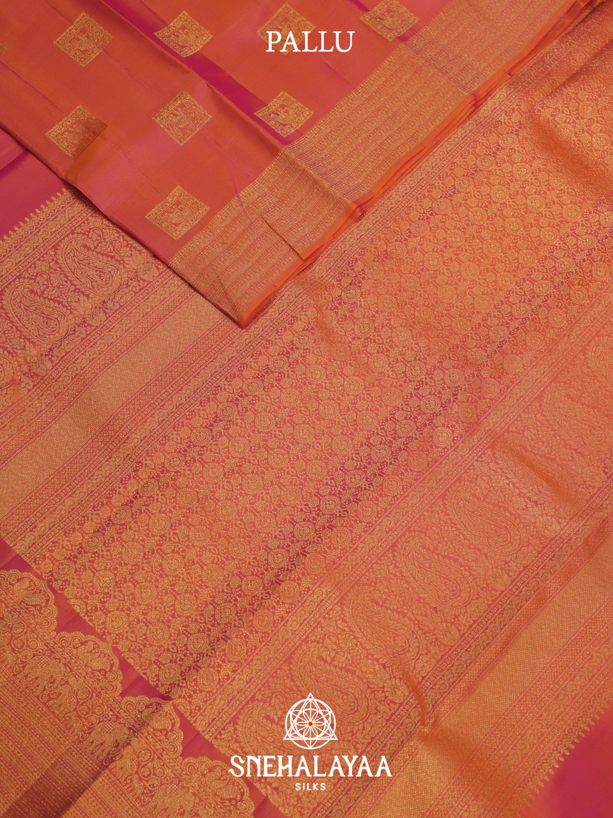 Orange Kanjivaram Silk Saree