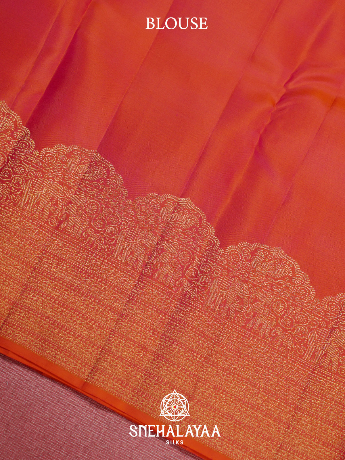 Orange Kanjivaram Silk Saree