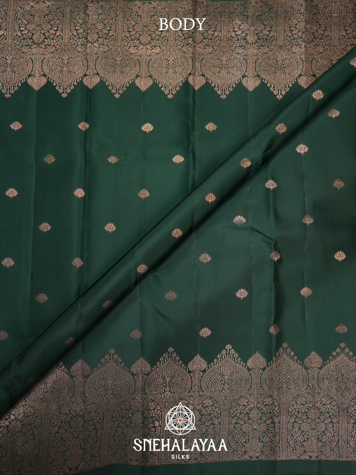 Forest Green Kanjivaram Silk Saree