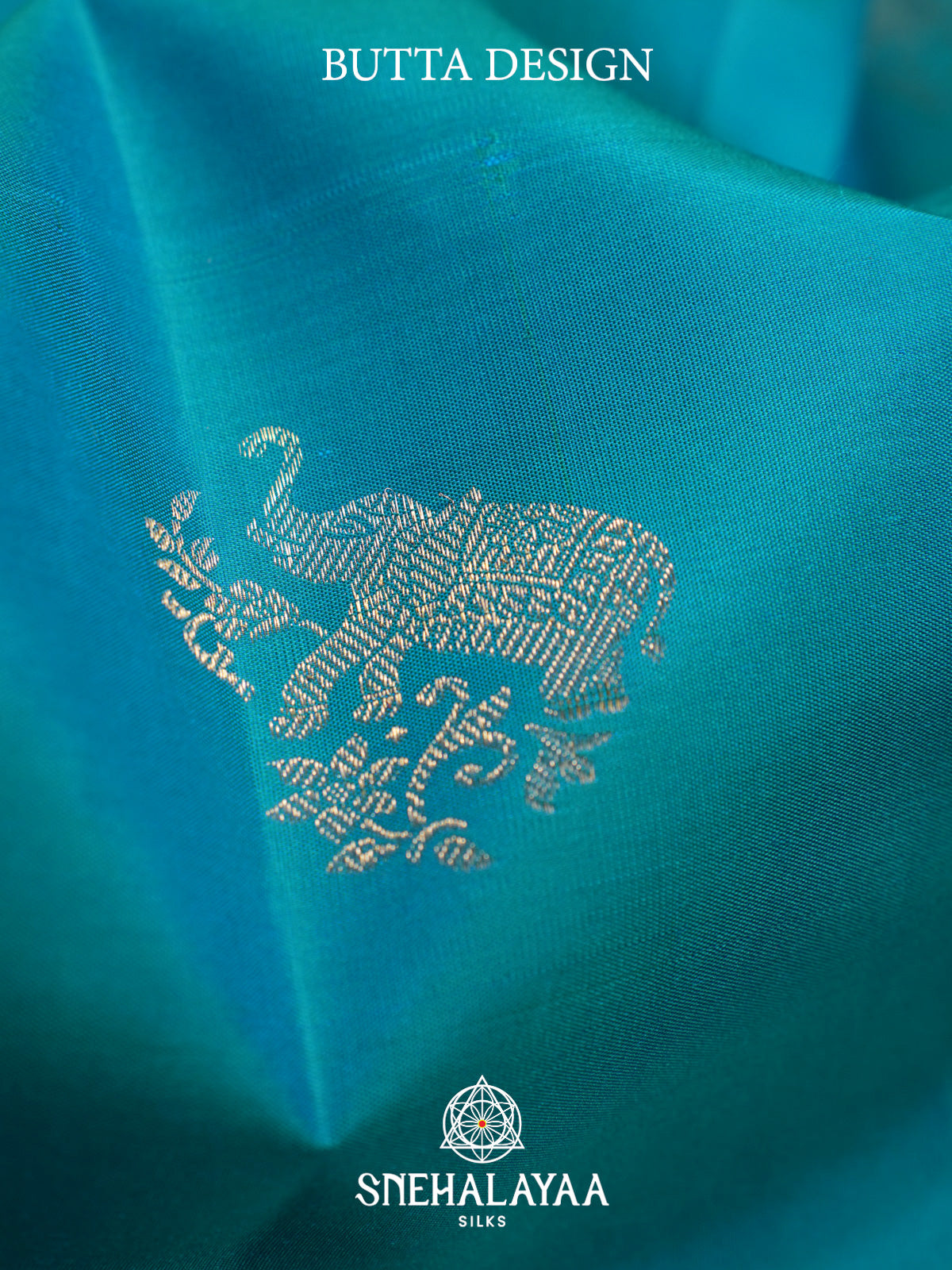 Peacock Blue Kanjivaram Silk Saree