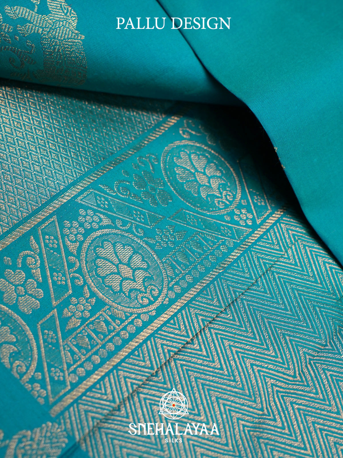 Peacock Blue Kanjivaram Silk Saree