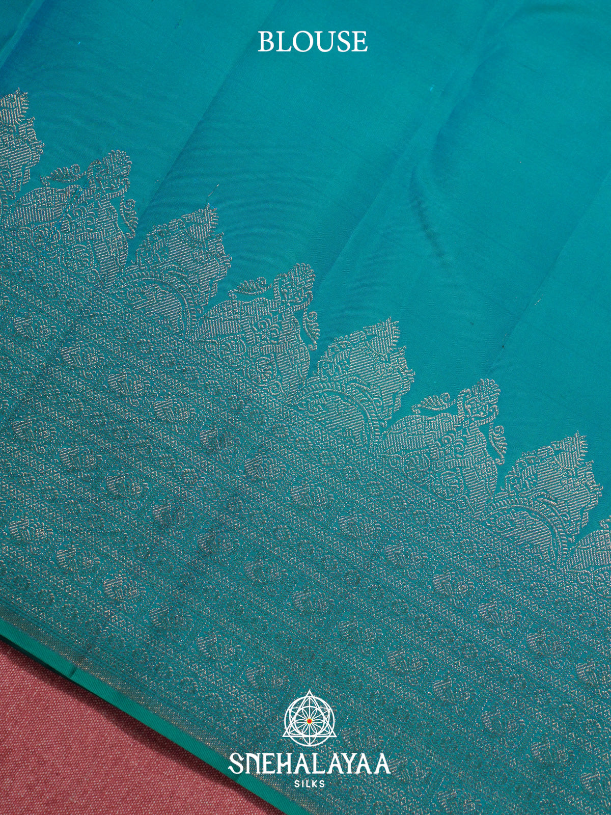 Peacock Blue Kanjivaram Silk Saree