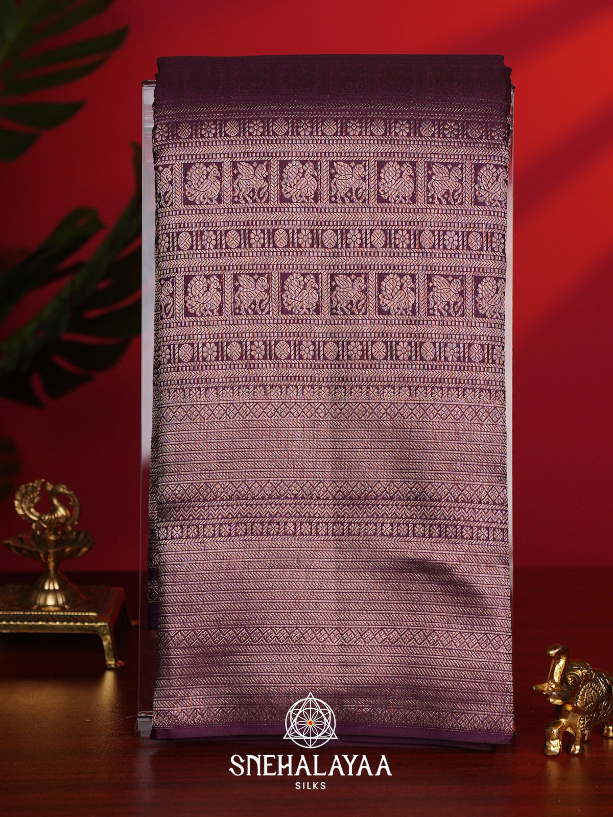Magenta Kanjivaram Silk Saree