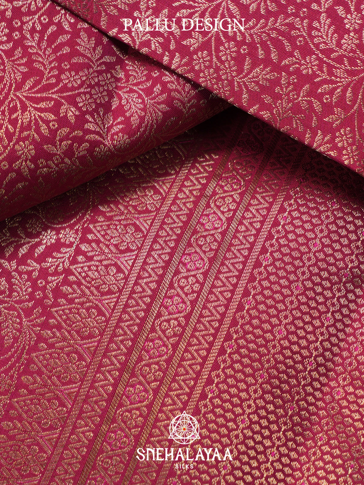 Ruby Red Kanjivaram Silk Saree