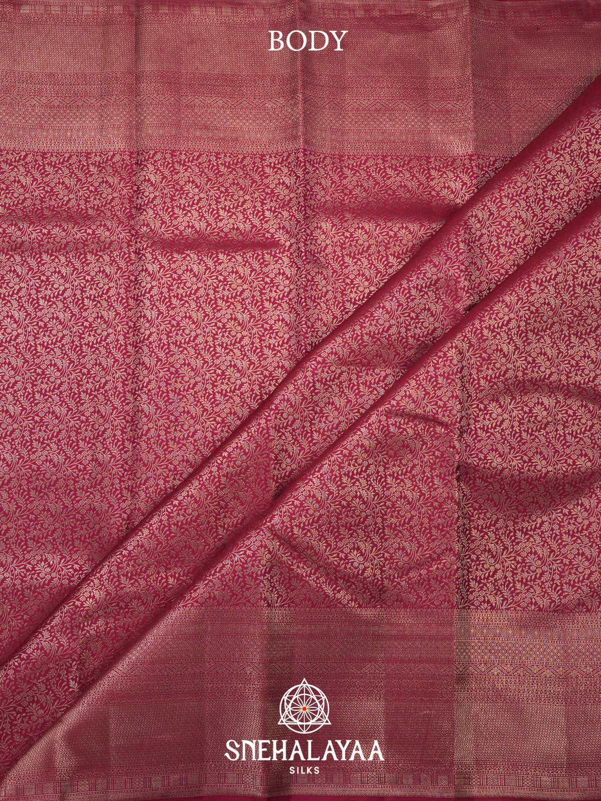 Ruby Red Kanjivaram Silk Saree