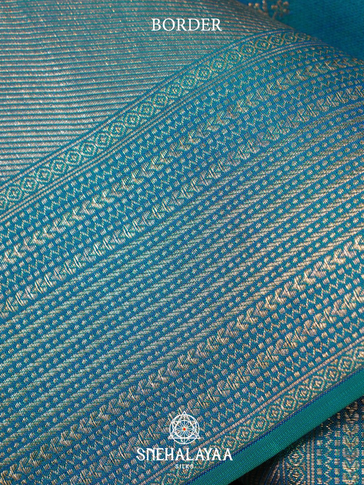 Peacock Blue Kanjivaram Silk Saree