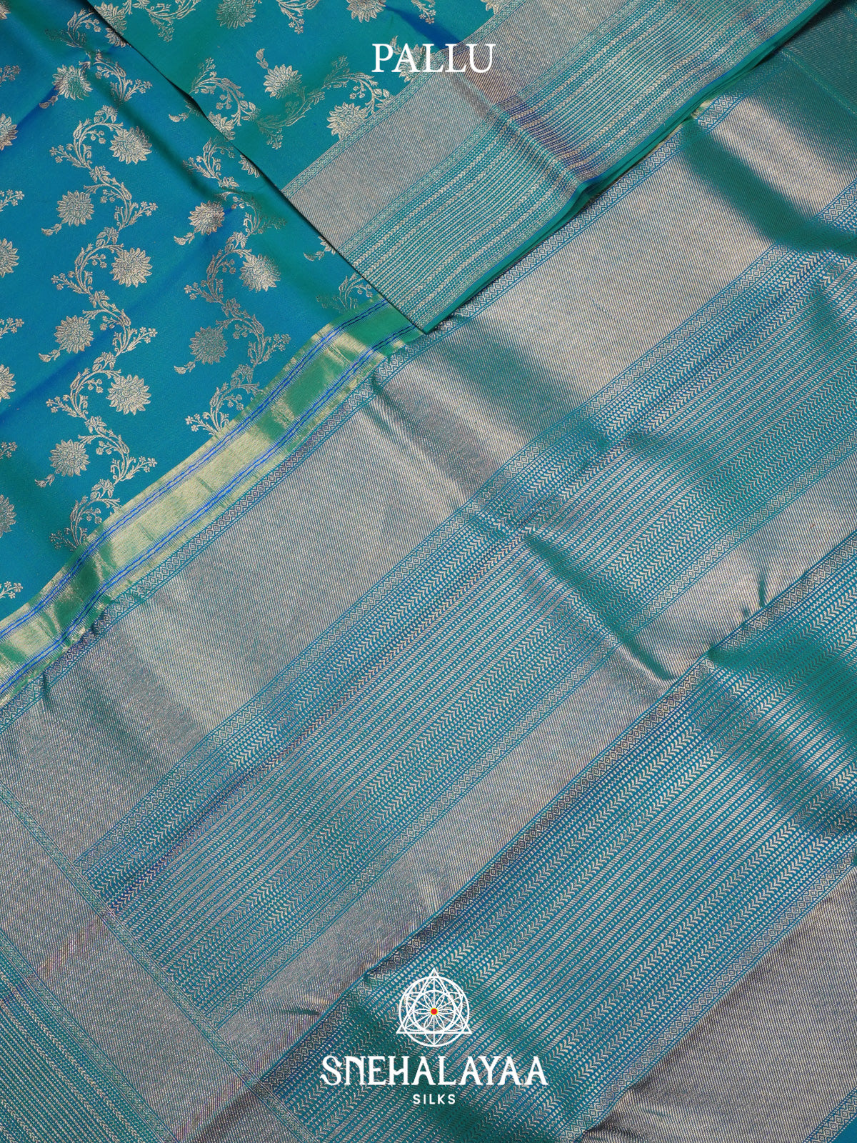Peacock Blue Kanjivaram Silk Saree