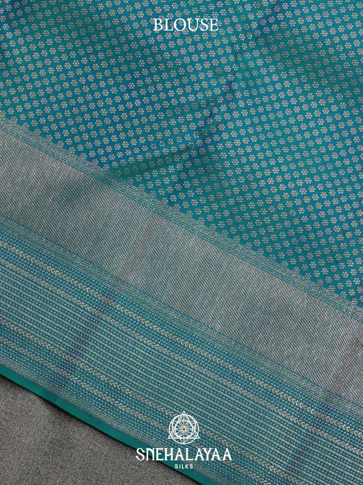 Peacock Blue Kanjivaram Silk Saree