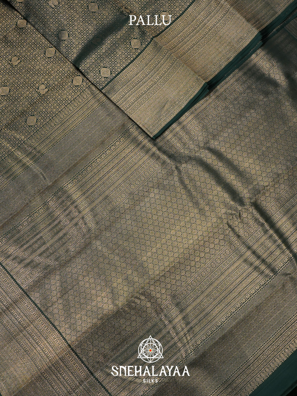 Forest Green Kanjivaram Silk Saree
