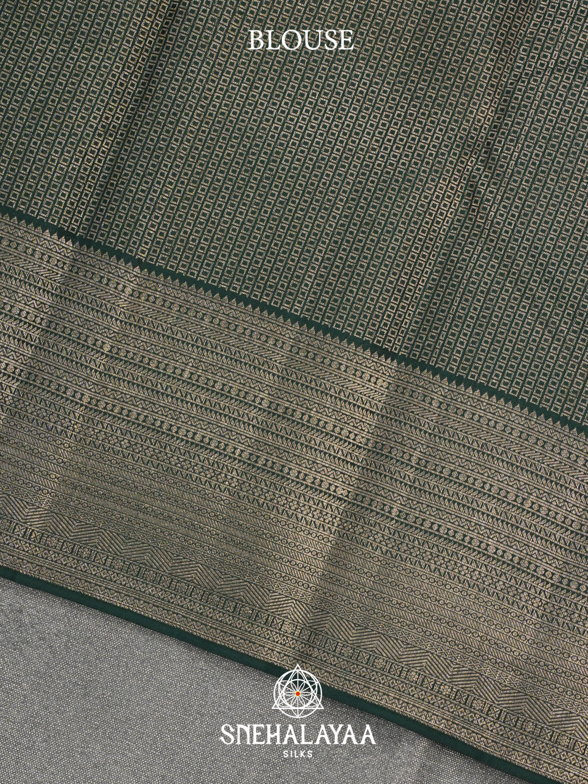 Forest Green Kanjivaram Silk Saree