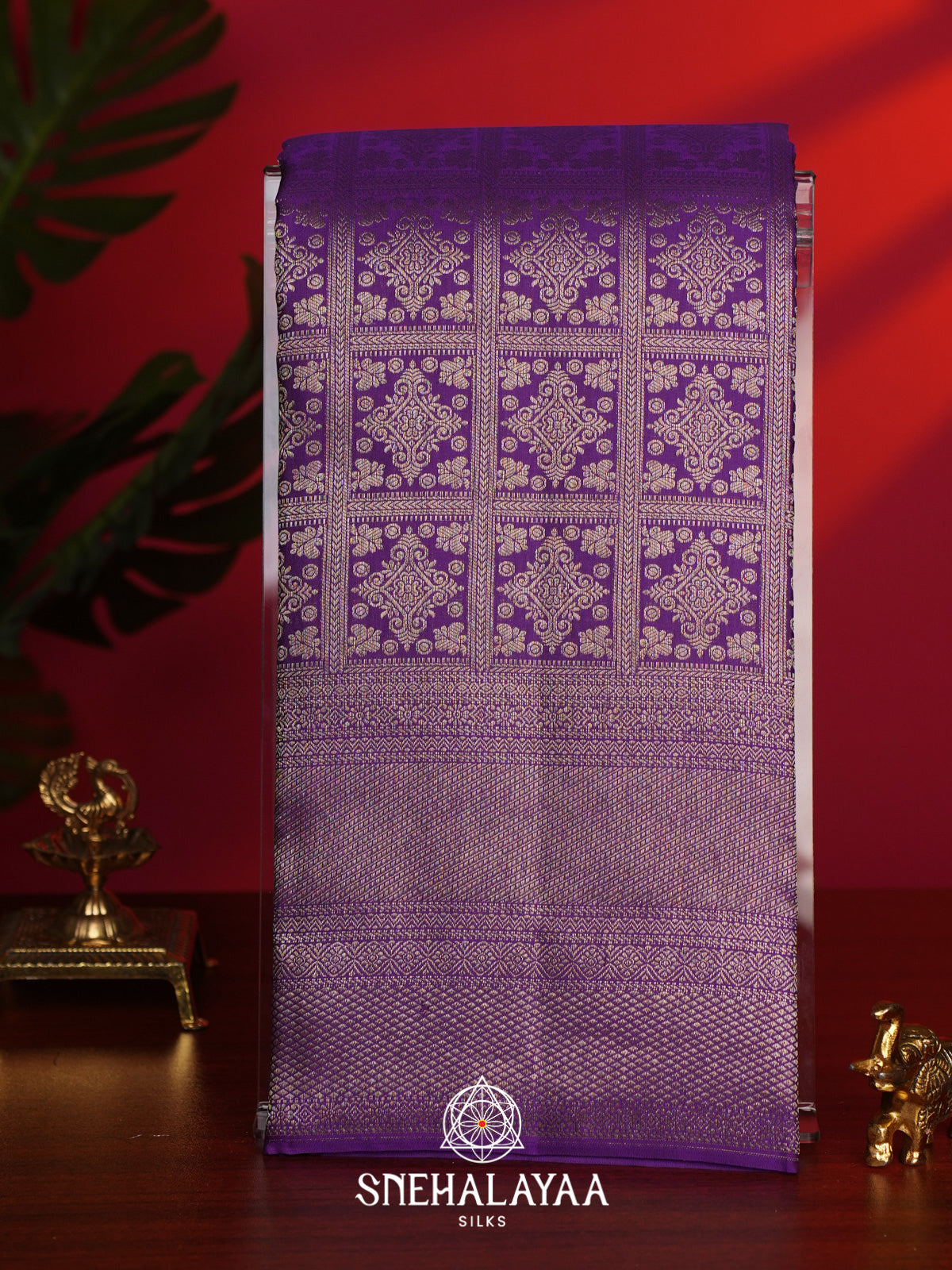 Purple Kanjivaram Silk Saree