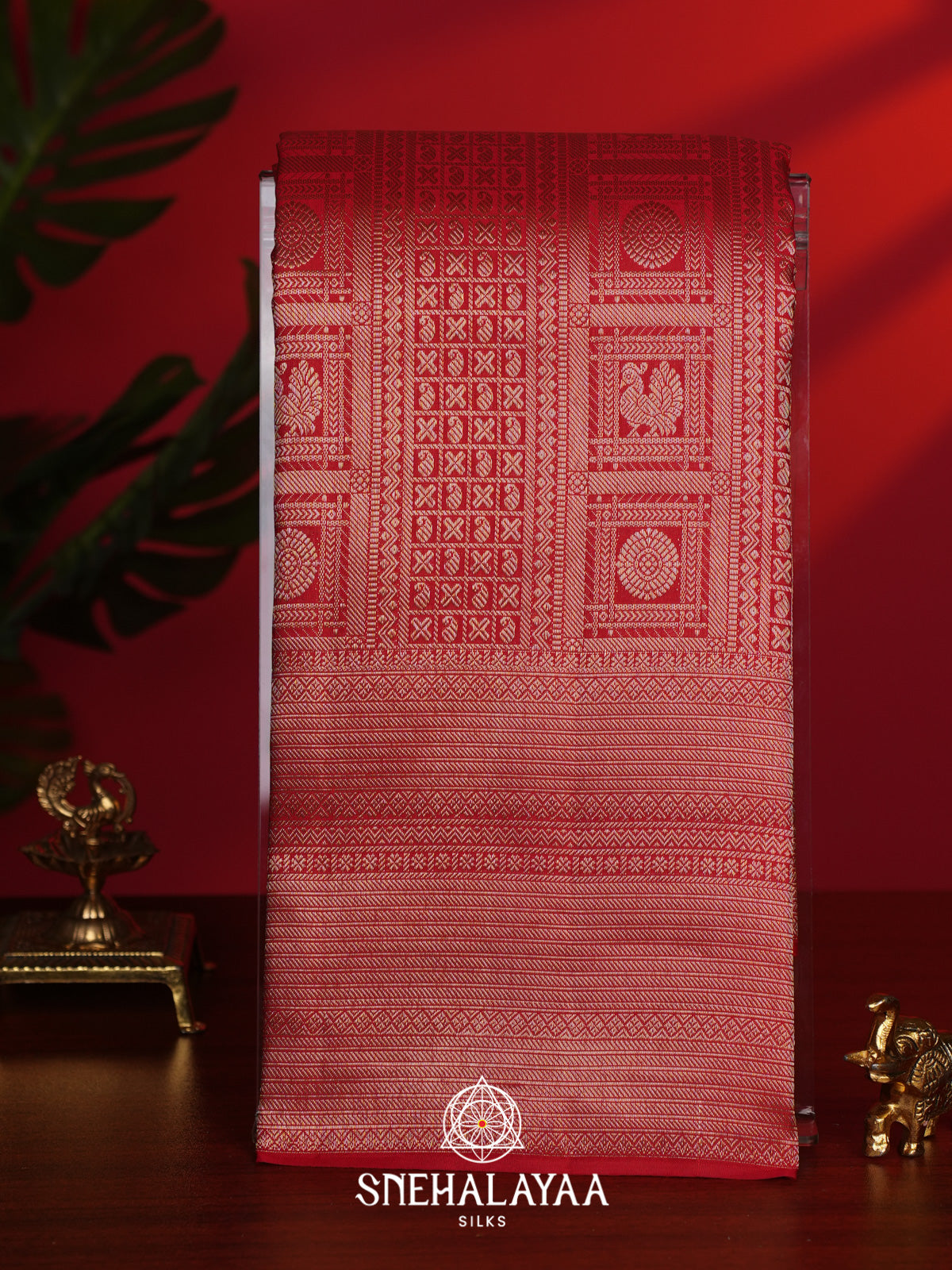 Orange Kanjivaram Silk Saree