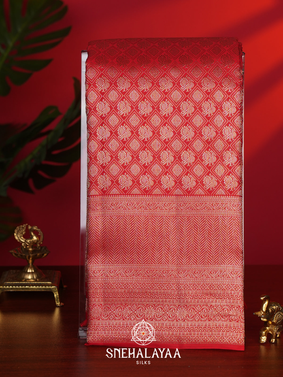 Orange Kanjivaram Silk Saree