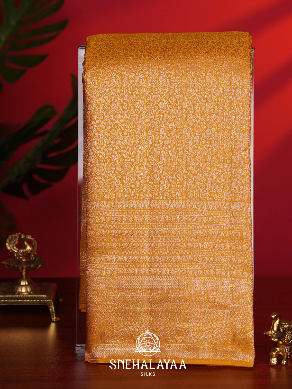 Yellow Kanjivaram Silk Saree
