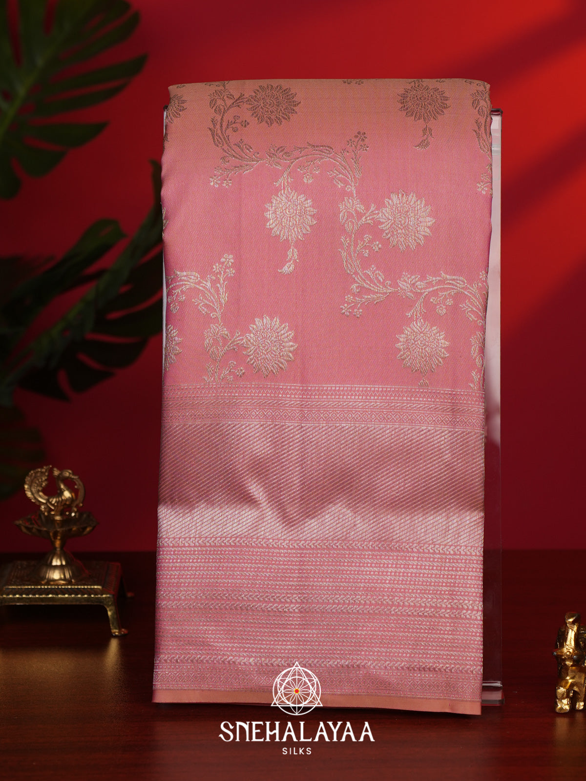Mauve Pink Kanjivaram Silk Saree