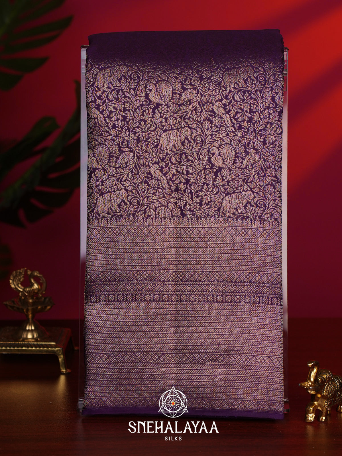 Purple Kanjivaram Silk Saree