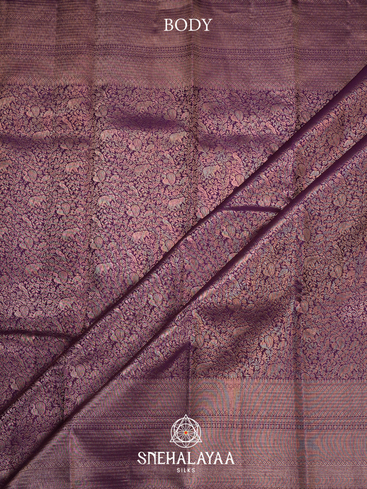 Purple Kanjivaram Silk Saree