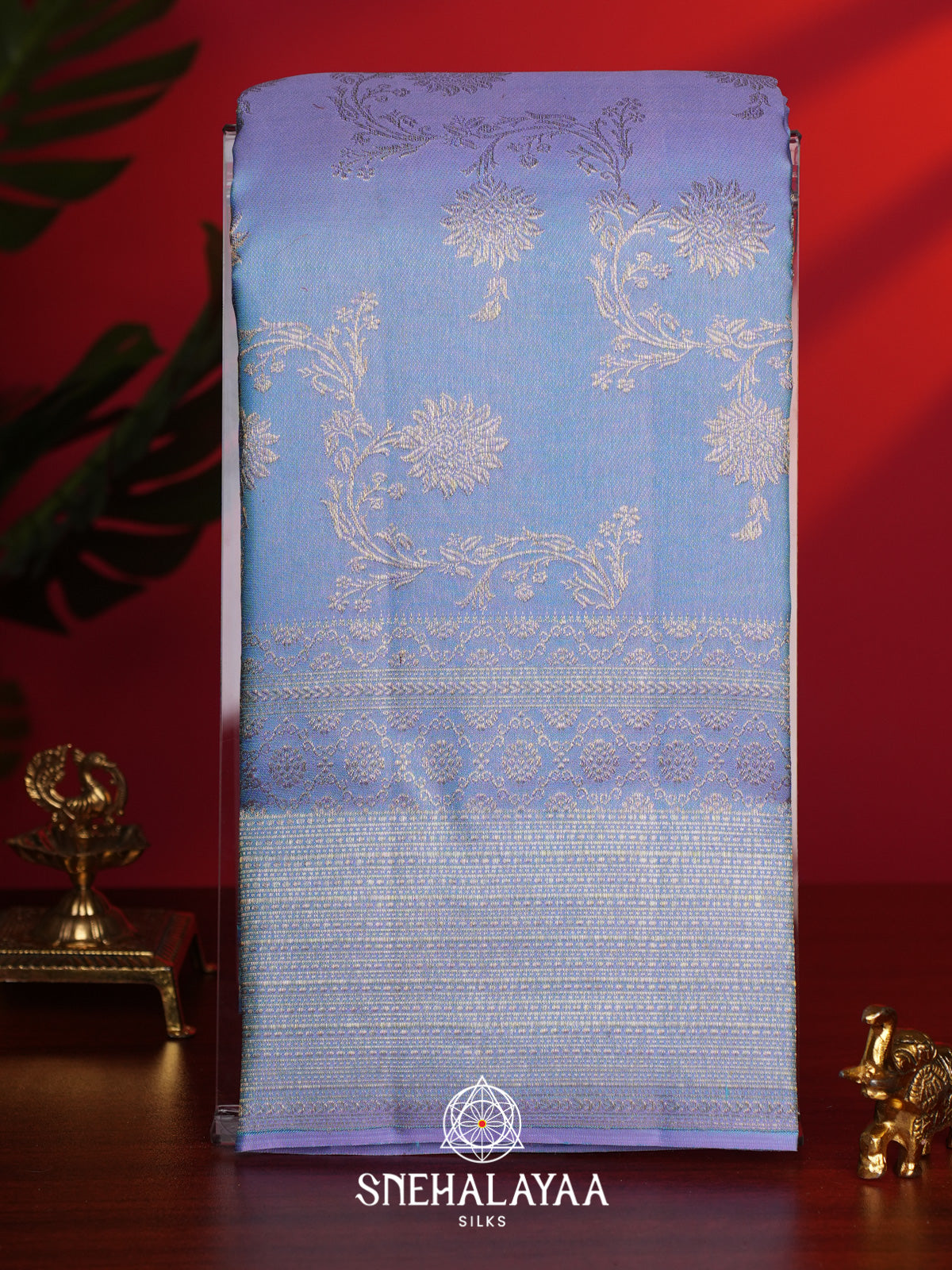 Pale Orchid Kanjivaram Silk Saree
