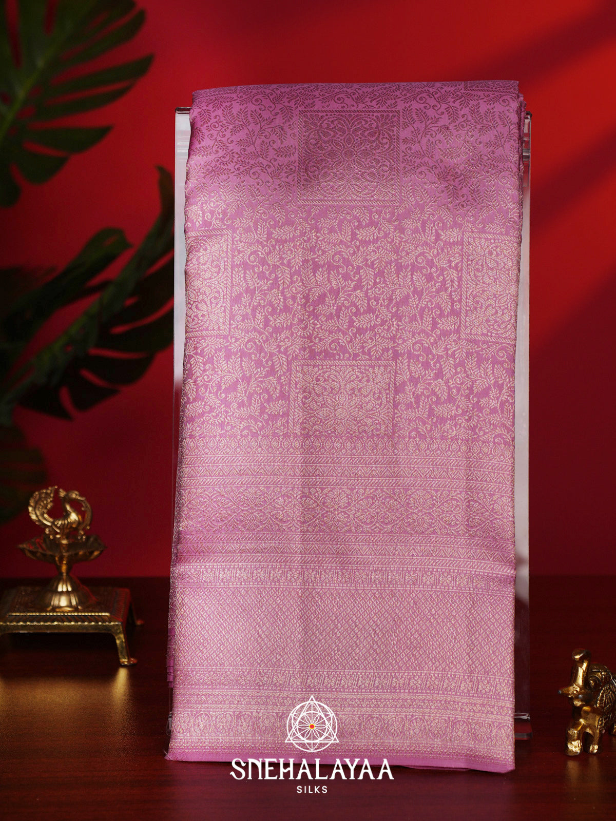 Baby Pink Kanjivaram Silk Saree