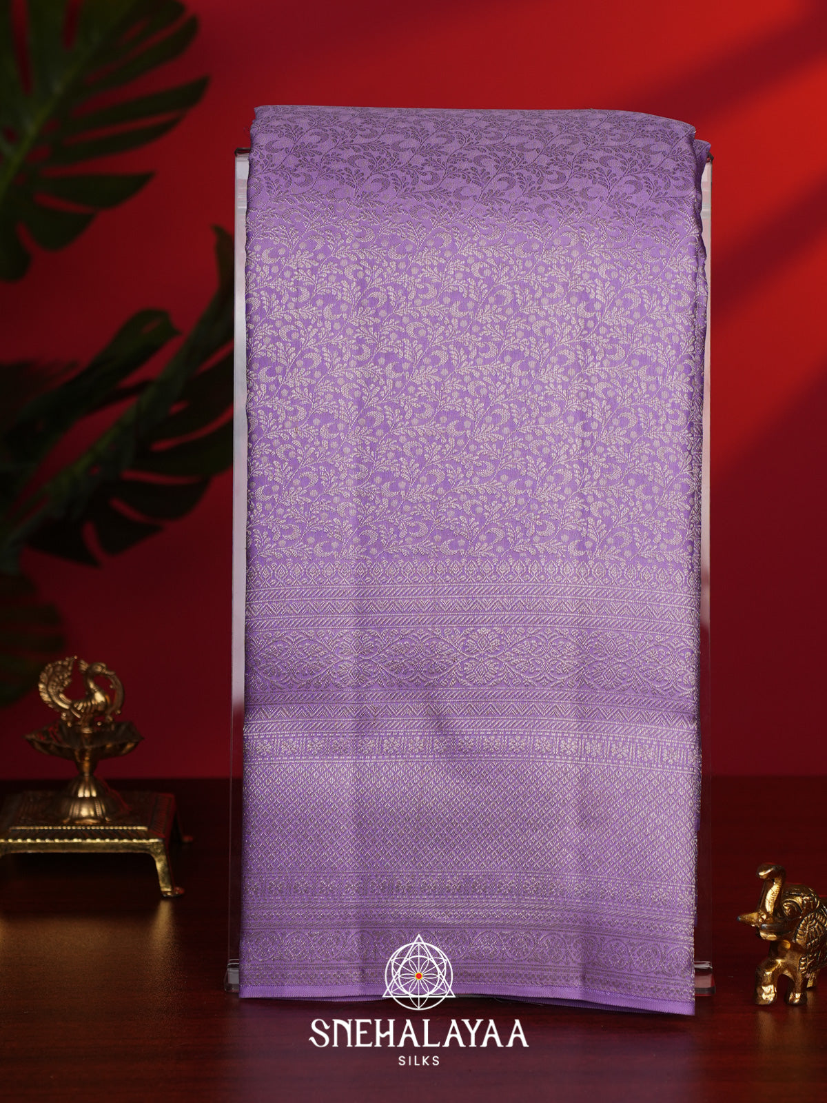 Lilac Kanjivaram Silk Saree