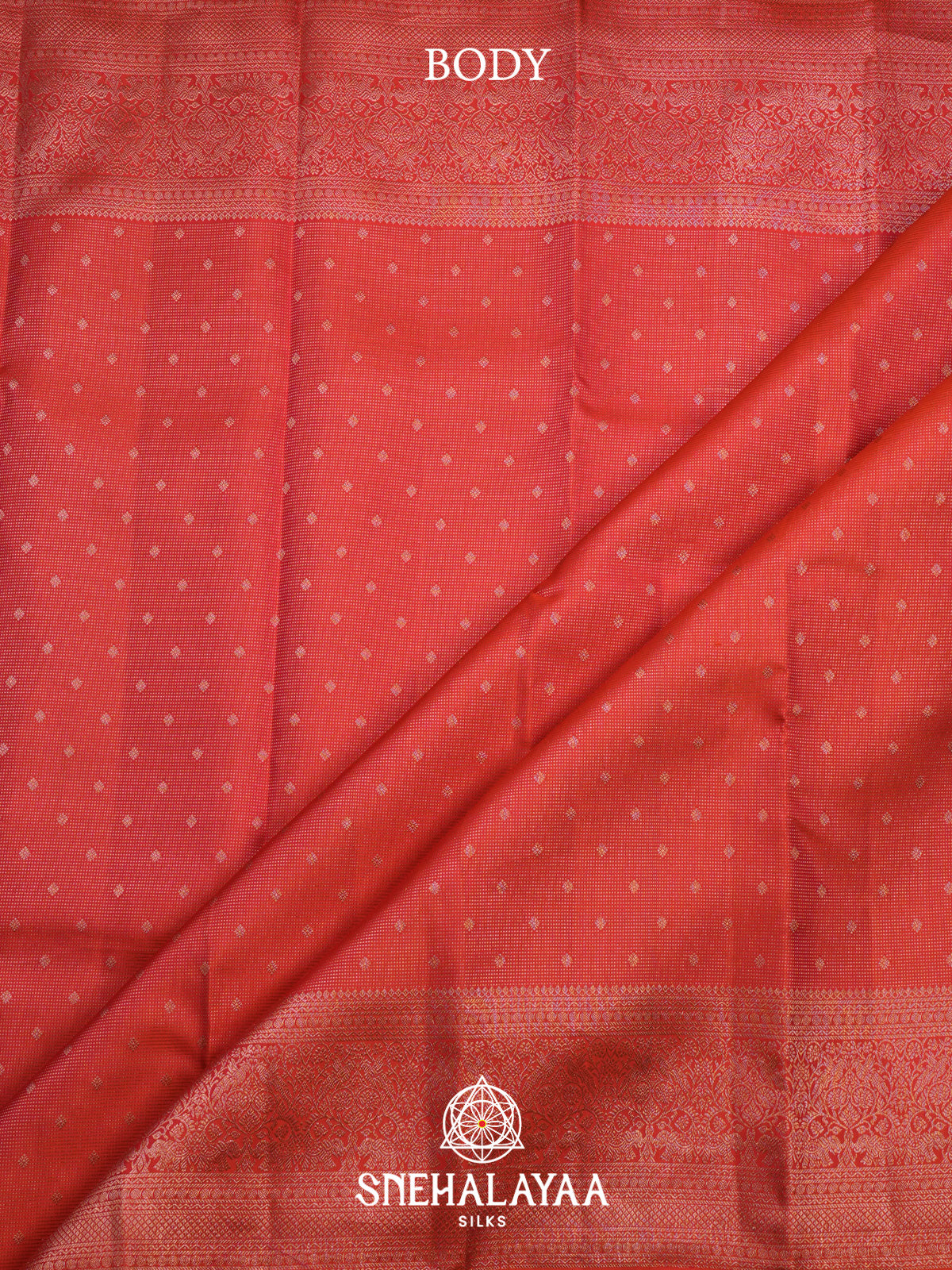 Orange Kanjivaram Silk Saree