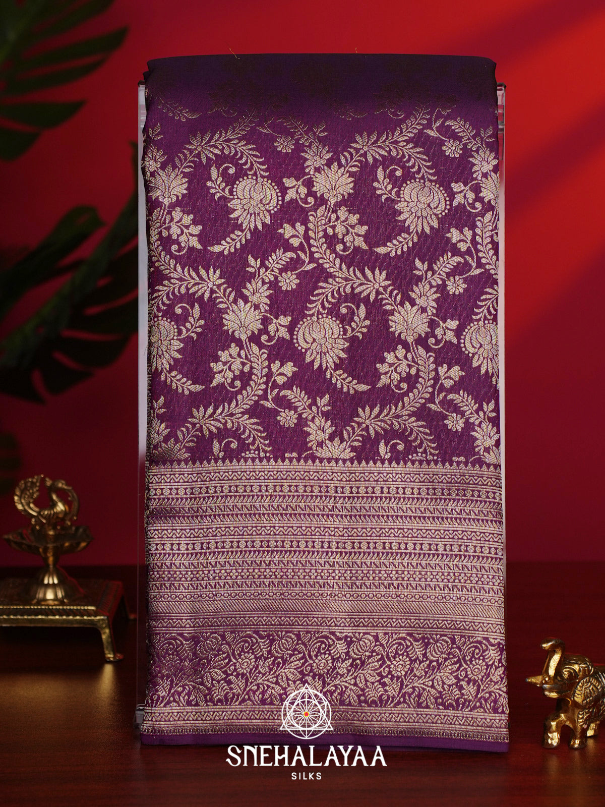 Magenta Kanjivaram Silk Saree
