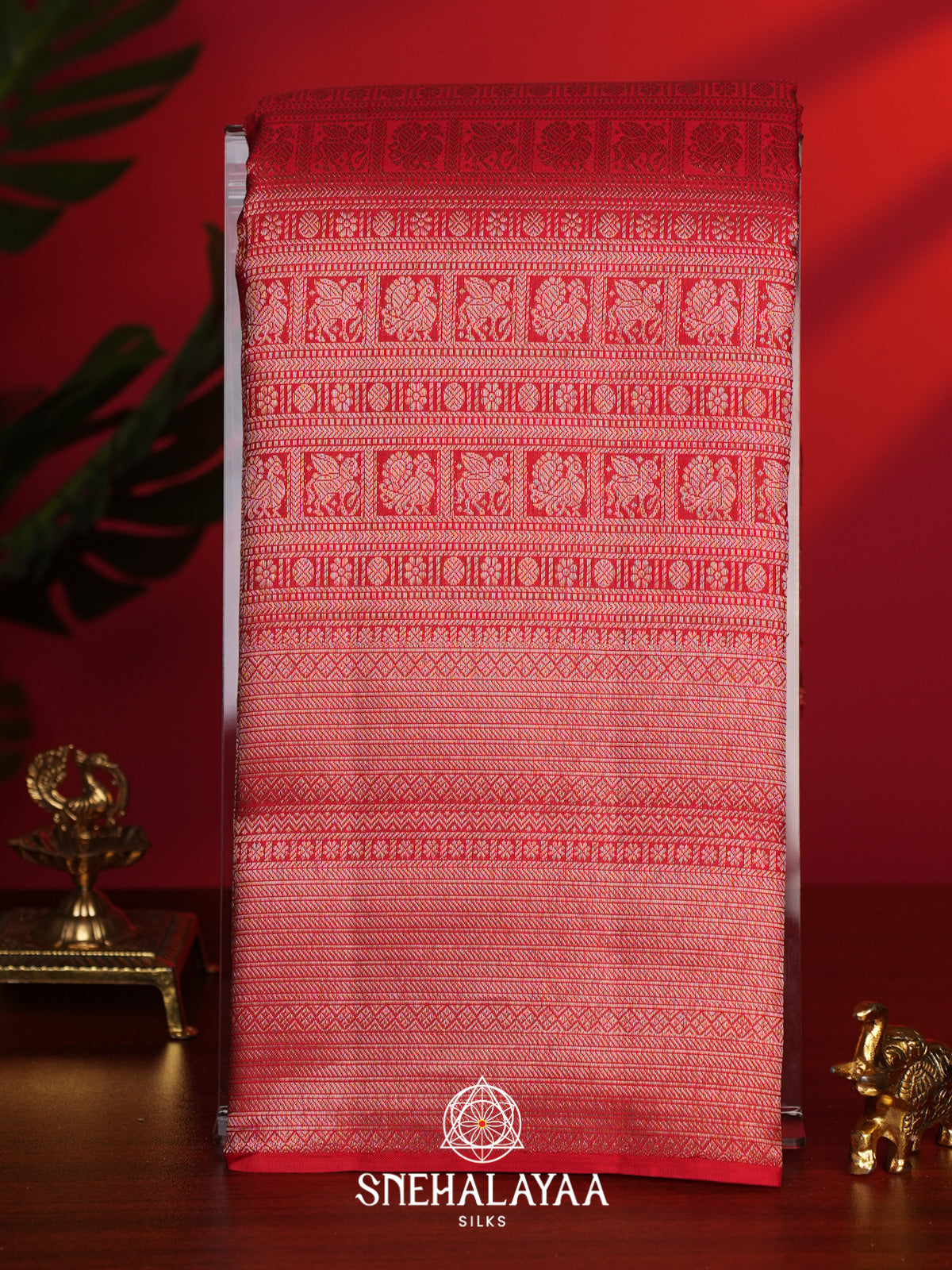 Orange Kanjivaram Silk Saree