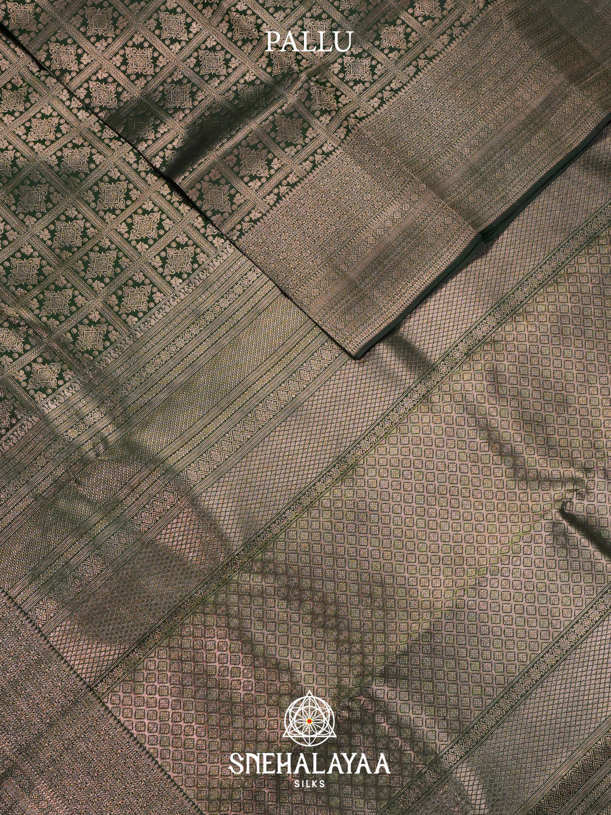 Forest Green Kanjivaram Silk Saree