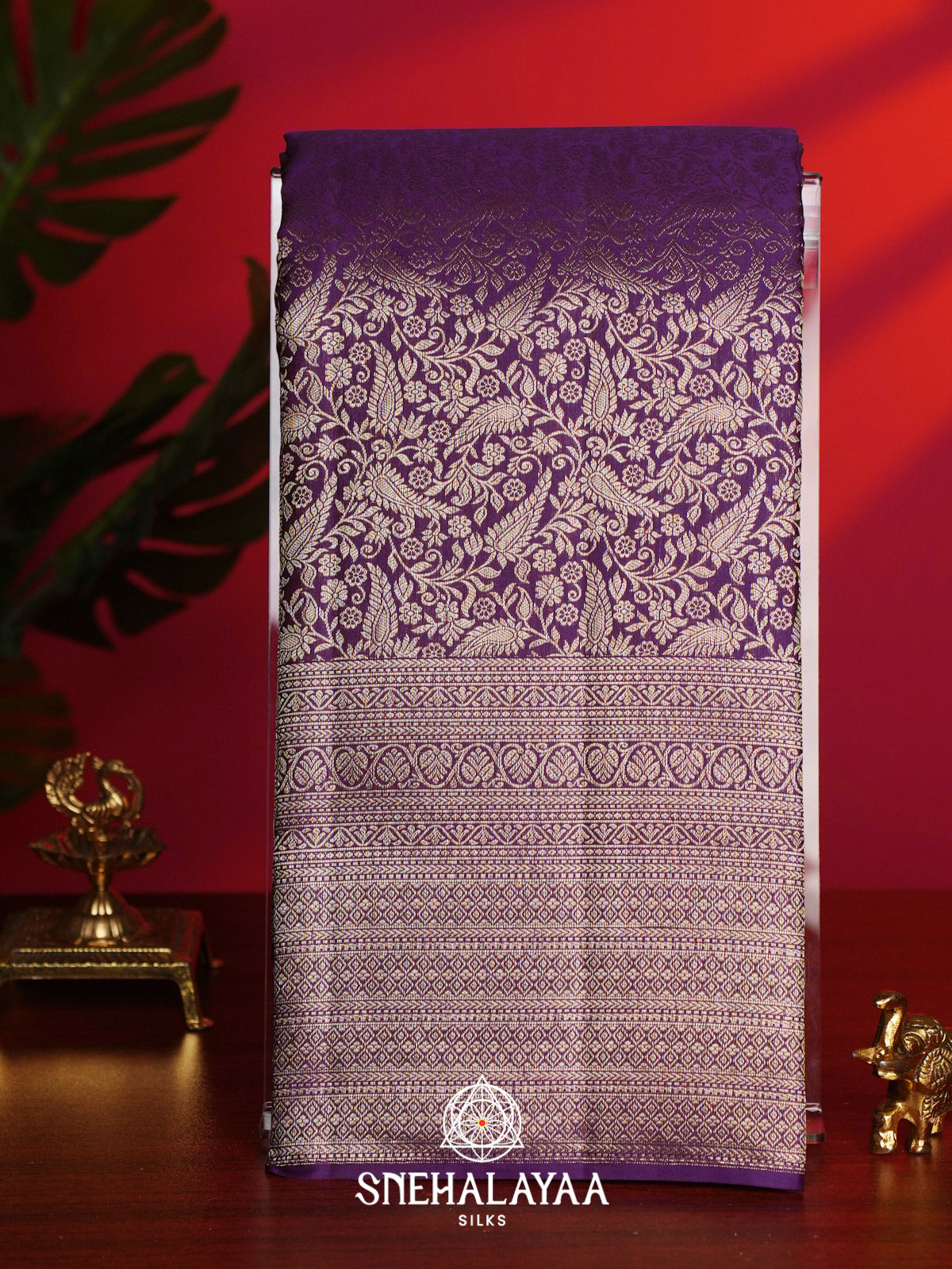 Purple Kanjivaram Silk Saree