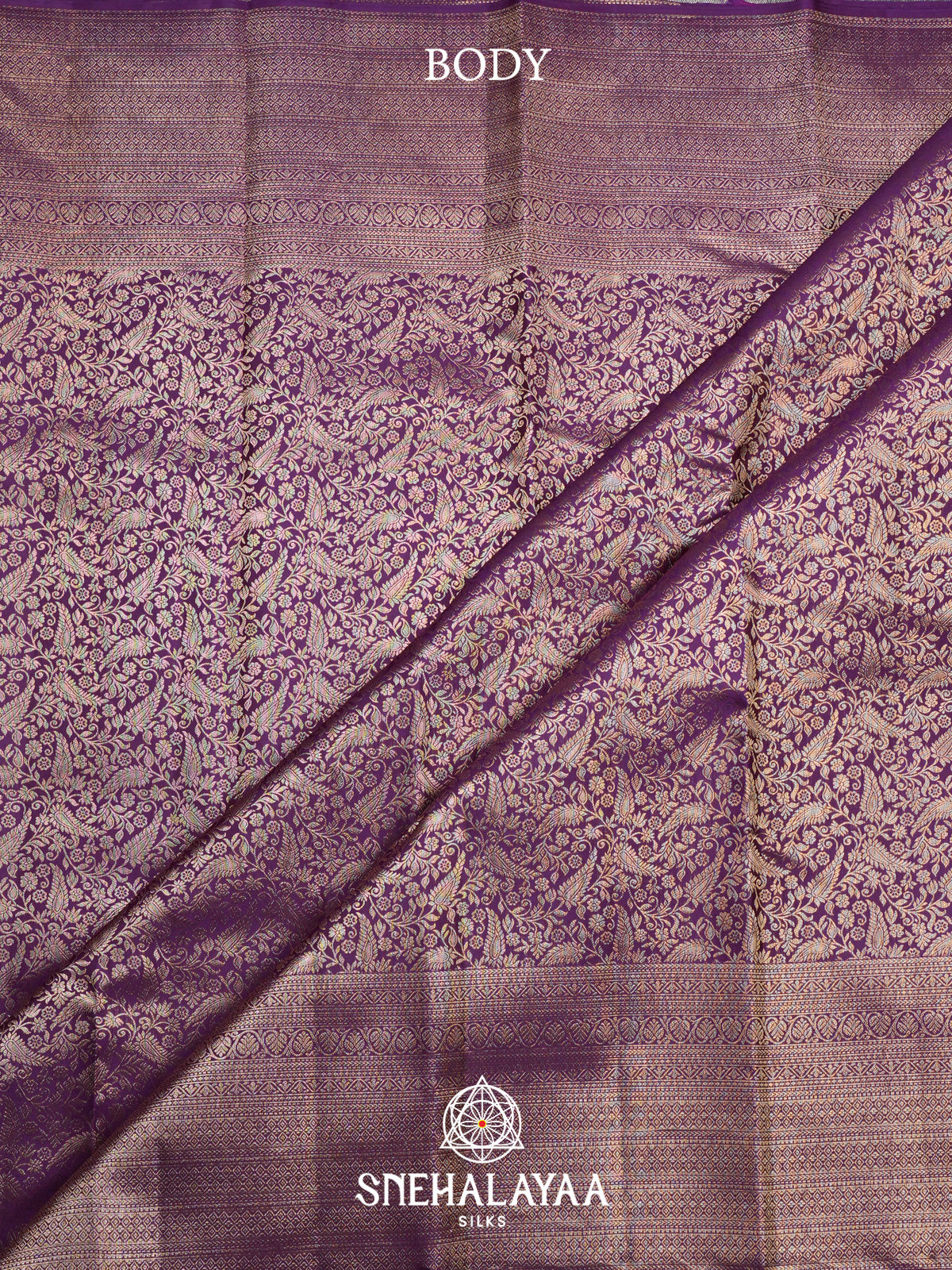 Purple Kanjivaram Silk Saree