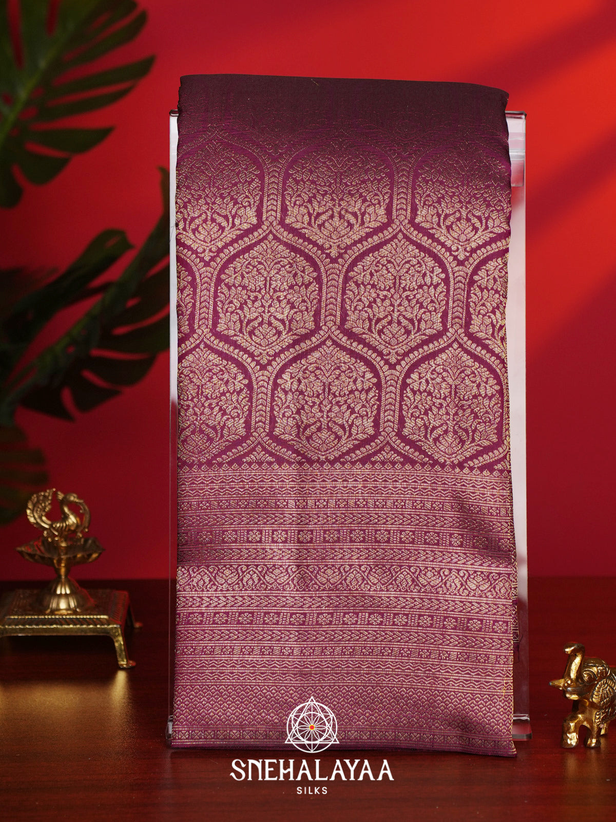 Magenta Kanjivaram Silk Saree