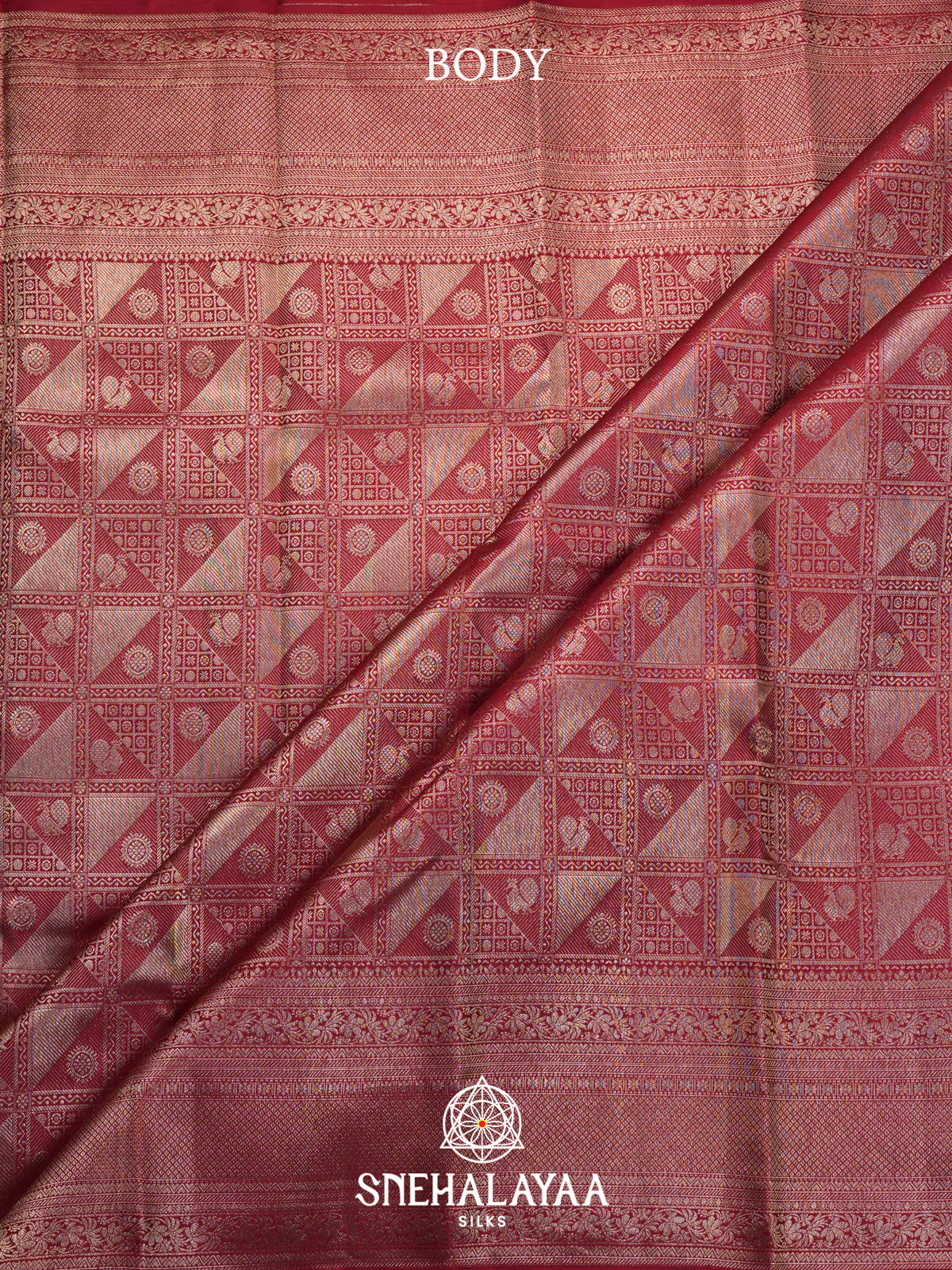 Maroon Kanjivaram Silk Saree