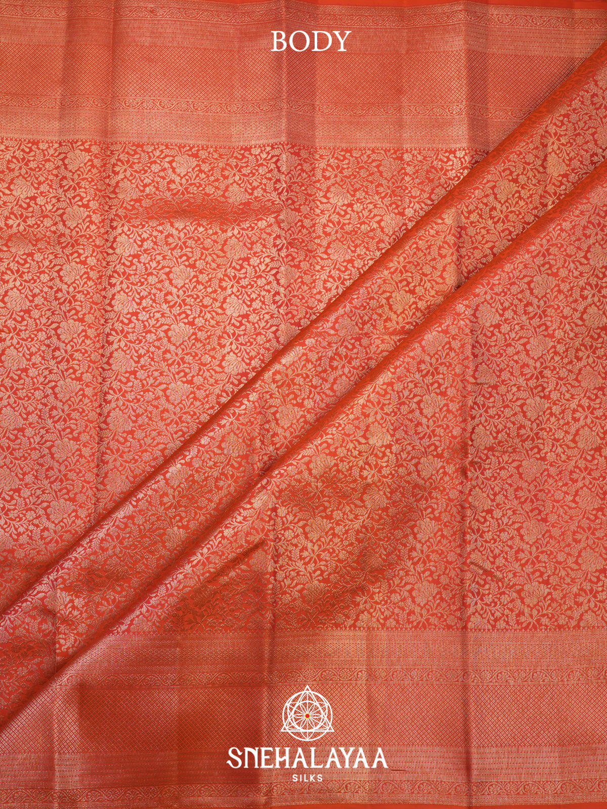 Orange Kanjivaram Silk Saree