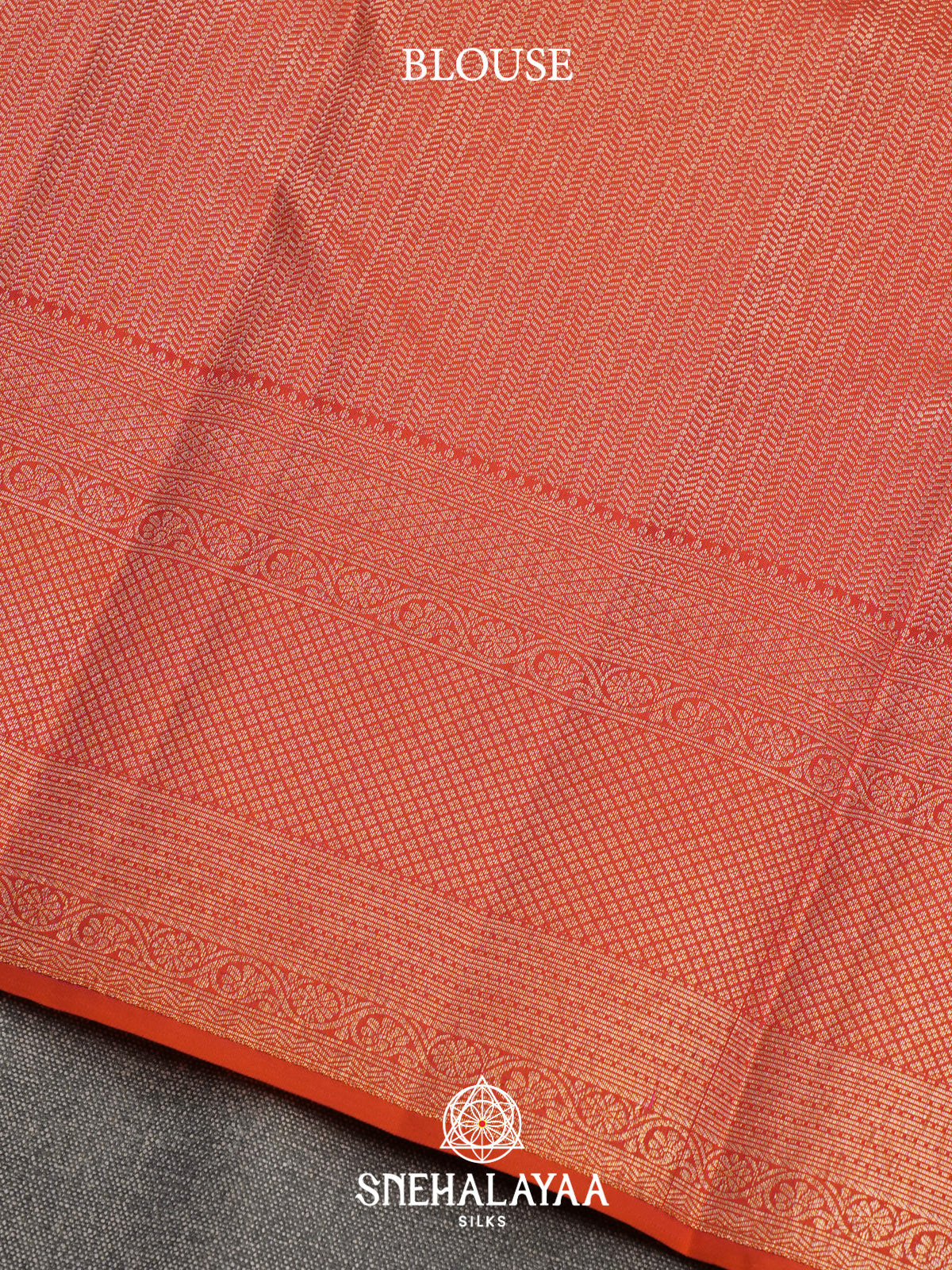 Orange Kanjivaram Silk Saree