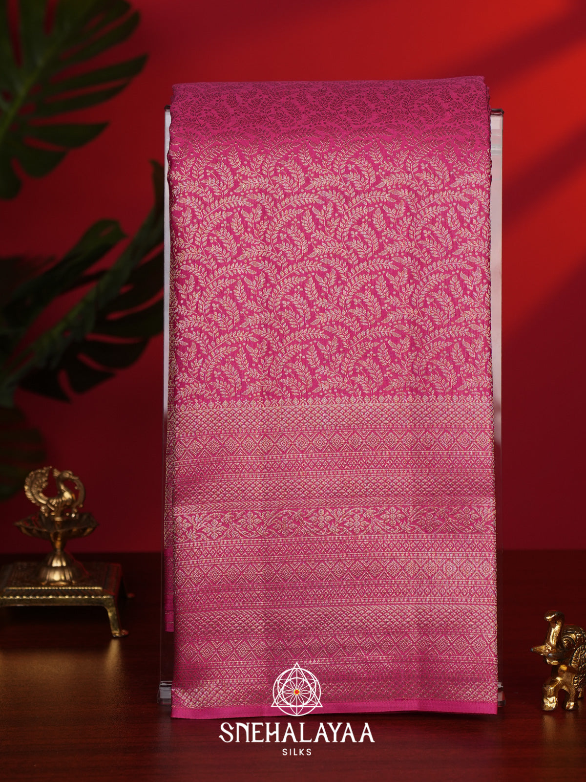 Pink Kanjivaram Silk Saree