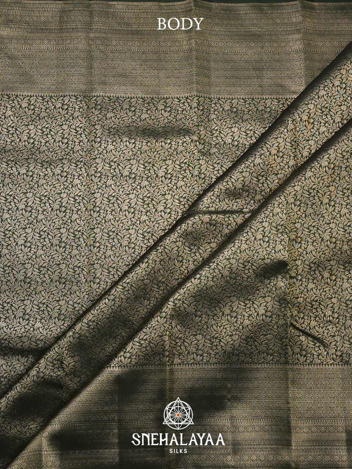 Forest Green Kanjivaram Silk Saree