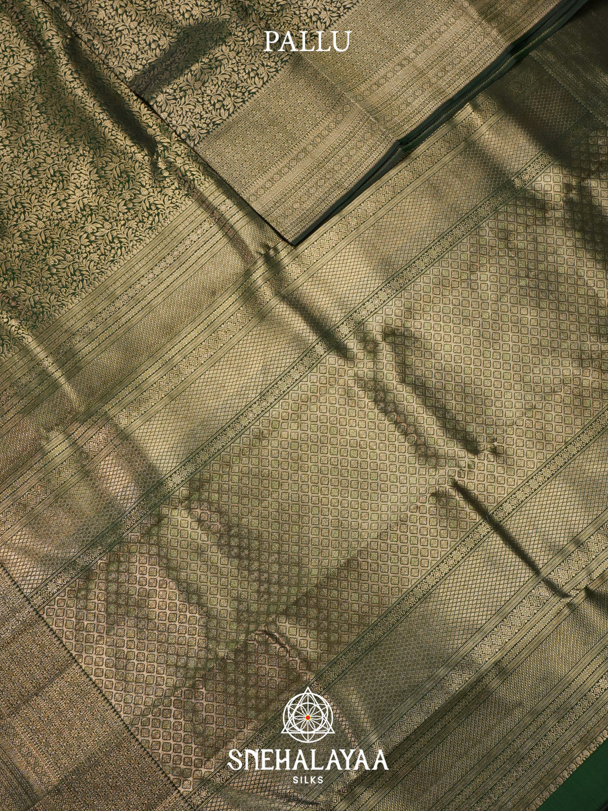 Forest Green Kanjivaram Silk Saree