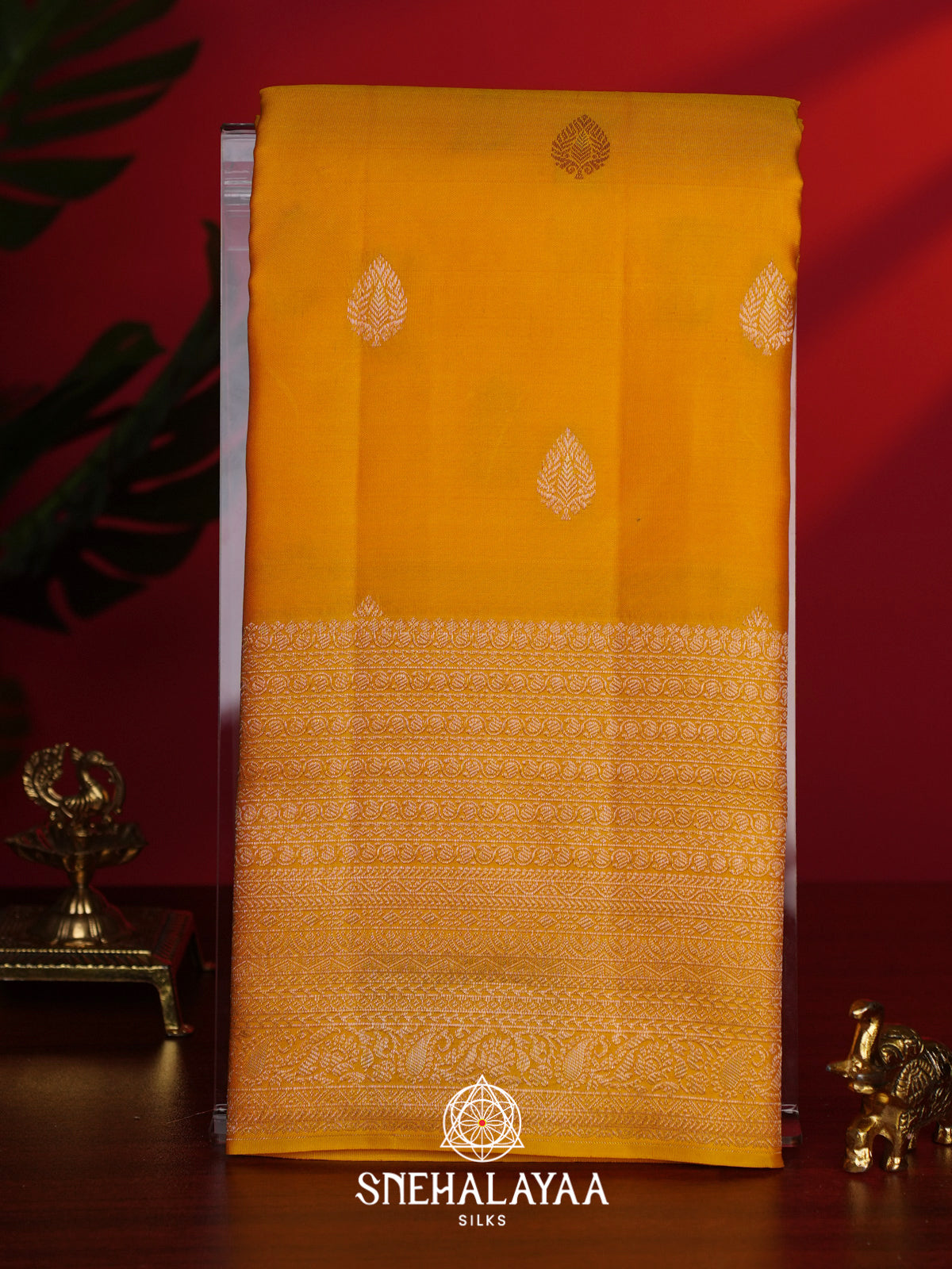 Mango Yellow Kanjivaram Silk Saree